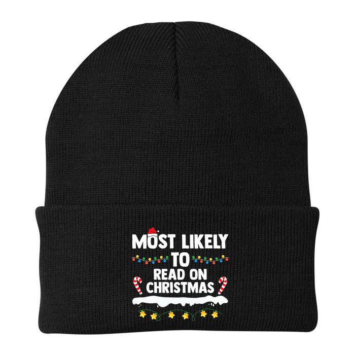 Most Likely To Read On Christmas Family Group Matching Xmas Beanie