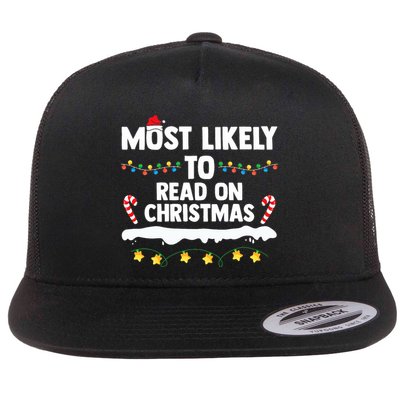 Most Likely To Read On Christmas Family Group Matching Xmas Flatbill Hat