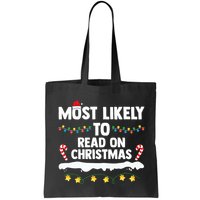 Most Likely To Read On Christmas Family Group Matching Xmas Bag
