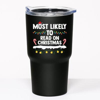 Most Likely To Read On Christmas Family Group Matching Xmas Tumbler
