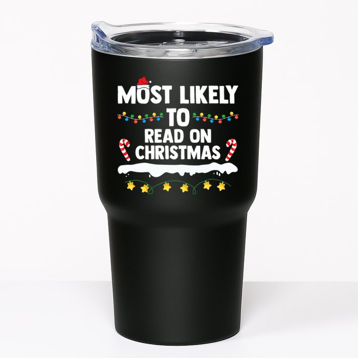 Most Likely To Read On Christmas Family Group Matching Xmas Tumbler