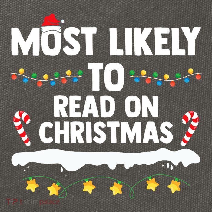 Most Likely To Read On Christmas Family Group Matching Xmas Cotton Canvas Backpack