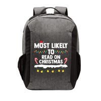 Most Likely To Read On Christmas Family Group Matching Xmas Vector Backpack