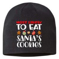 Most Likely To Eat Santas Cookies Family Xmas Holiday Sustainable Beanie