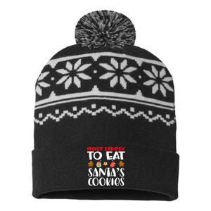 Most Likely To Eat Santas Cookies Family Xmas Holiday USA-Made Snowflake Beanie