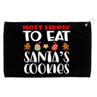 Most Likely To Eat Santas Cookies Family Xmas Holiday Grommeted Golf Towel