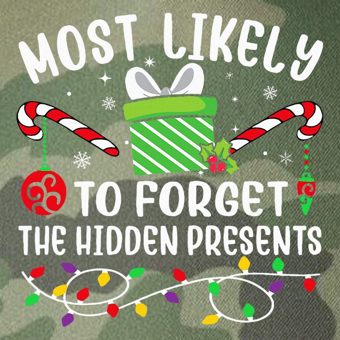 Most Likely To Forget The Hidden Presents Funny Christmas Legacy Tie Dye Trucker Hat
