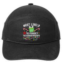 Most Likely To Forget The Hidden Presents Funny Christmas 7-Panel Snapback Hat