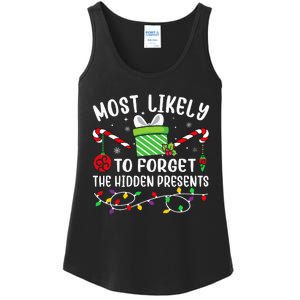 Most Likely To Forget The Hidden Presents Funny Christmas Ladies Essential Tank