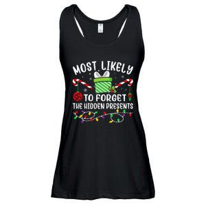 Most Likely To Forget The Hidden Presents Funny Christmas Ladies Essential Flowy Tank