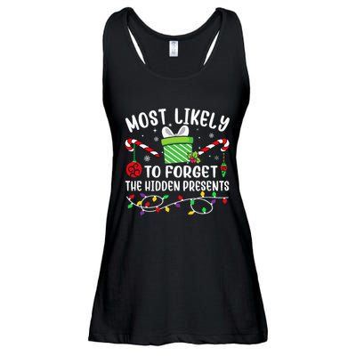 Most Likely To Forget The Hidden Presents Funny Christmas Ladies Essential Flowy Tank