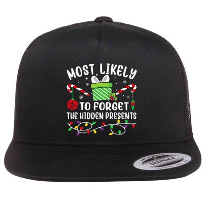 Most Likely To Forget The Hidden Presents Funny Christmas Flatbill Hat