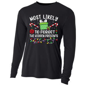 Most Likely To Forget The Hidden Presents Funny Christmas Cooling Performance Long Sleeve Crew