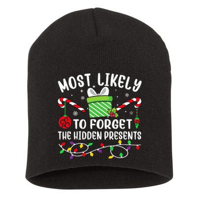 Most Likely To Forget The Hidden Presents Funny Christmas Short Acrylic Beanie