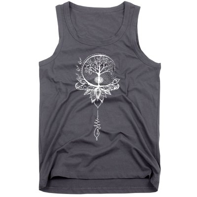 Mandala Lotus Unalome Tree Of Life Tank Top