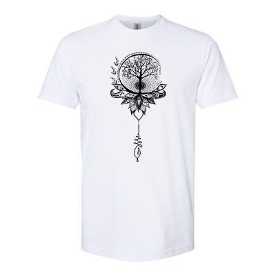 Mandala Lotus Unalome Tree Of Life Softstyle CVC T-Shirt