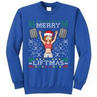 Merry Liftmas Ugly Christmas Sweater Miss Santa Gym Workout Gift Sweatshirt