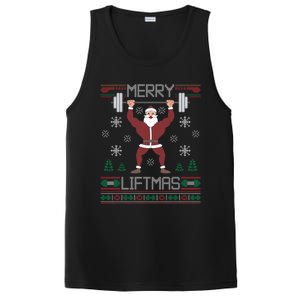 Merry Liftmas Ugly Christmas Sweater Santa Claus Gym Workout Gift PosiCharge Competitor Tank