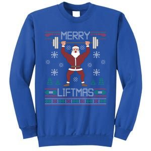 Merry Liftmas Ugly Christmas Sweater Santa Claus Gym Workout Gift Sweatshirt