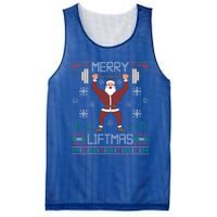 Merry Liftmas Ugly Christmas Sweater Santa Claus Gym Workout Gift Mesh Reversible Basketball Jersey Tank