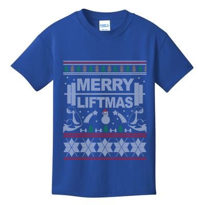 Merry Liftmas Ugly Christmas Sweater For Bodybuilder Xmas Great Gift Kids T-Shirt