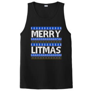 Merry Litmas Ugly Christmas PosiCharge Competitor Tank