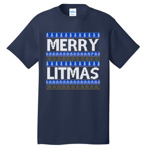 Merry Litmas Ugly Christmas Tall T-Shirt