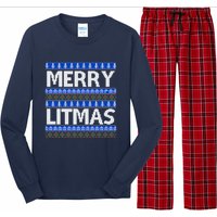 Merry Litmas Ugly Christmas Long Sleeve Pajama Set