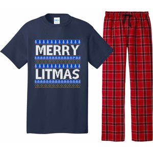 Merry Litmas Ugly Christmas Pajama Set