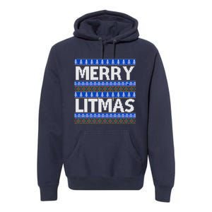 Merry Litmas Ugly Christmas Premium Hoodie