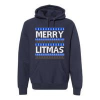 Merry Litmas Ugly Christmas Premium Hoodie