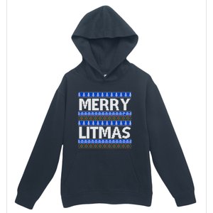 Merry Litmas Ugly Christmas Urban Pullover Hoodie