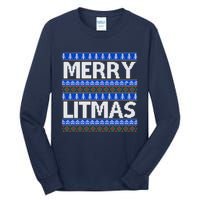 Merry Litmas Ugly Christmas Tall Long Sleeve T-Shirt