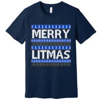 Merry Litmas Ugly Christmas Premium T-Shirt