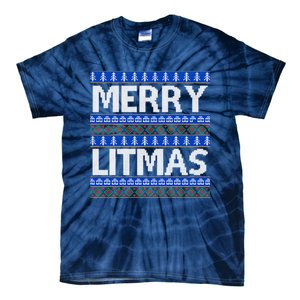 Merry Litmas Ugly Christmas Tie-Dye T-Shirt