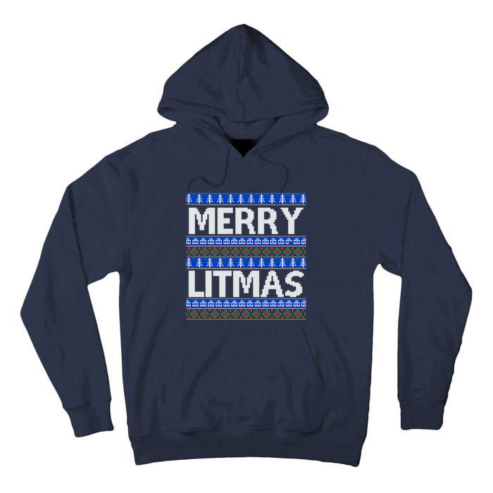 Merry Litmas Ugly Christmas Tall Hoodie