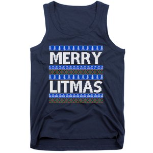 Merry Litmas Ugly Christmas Tank Top