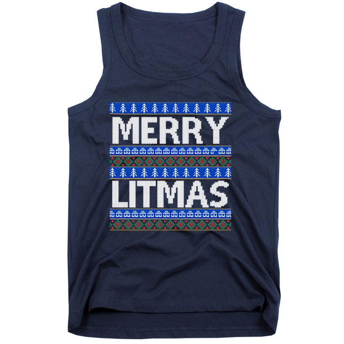 Merry Litmas Ugly Christmas Tank Top