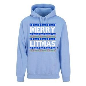 Merry Litmas Ugly Christmas Unisex Surf Hoodie