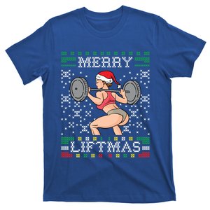 Merry Liftmas Ugly Christmas Sweater Miss Santa Gym Booty Cool Gift T-Shirt