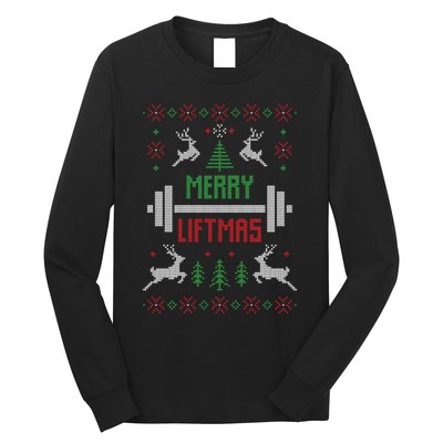 Merry Liftmas Ugly Christmas Long Sleeve Shirt