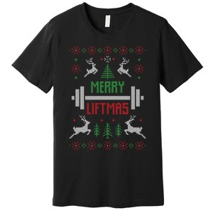 Merry Liftmas Ugly Christmas Premium T-Shirt