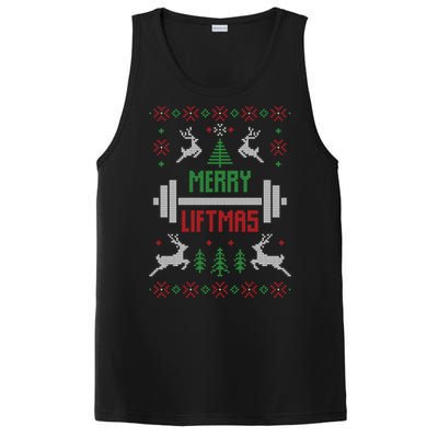 Merry Liftmas Ugly Christmas PosiCharge Competitor Tank