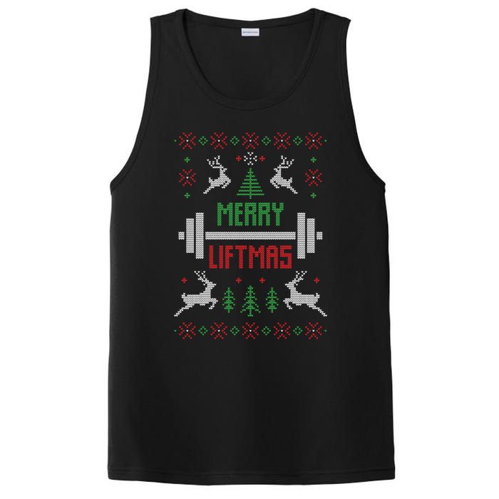 Merry Liftmas Ugly Christmas PosiCharge Competitor Tank