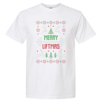 Merry Liftmas Ugly Christmas Garment-Dyed Heavyweight T-Shirt