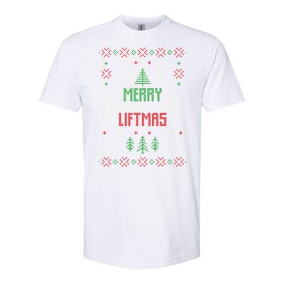 Merry Liftmas Ugly Christmas Softstyle CVC T-Shirt