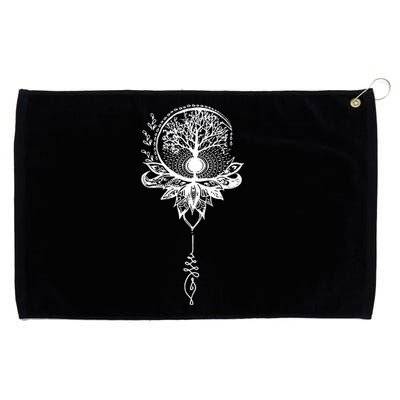 Mandala Lotus Unalome Tree Of Life Grommeted Golf Towel