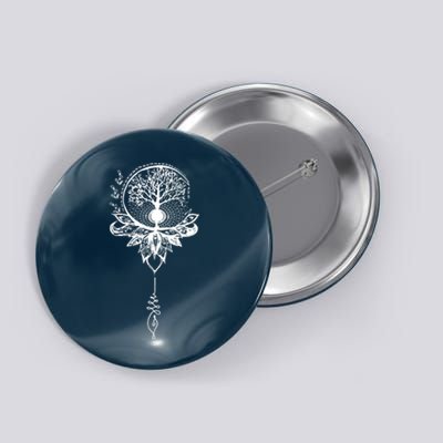 Mandala Lotus Unalome Tree Of Life Button