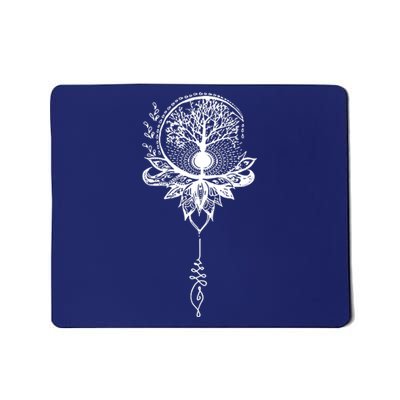 Mandala Lotus Unalome Tree Of Life Mousepad