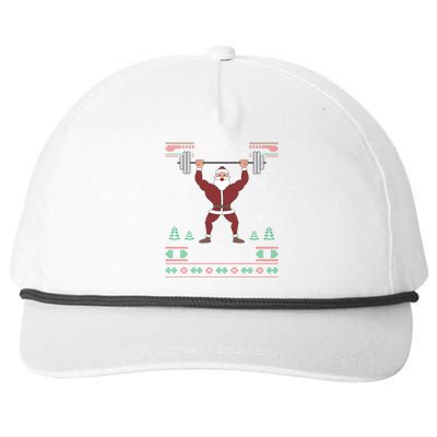 Merry Liftmas Ugly Christmas Sweater Gym Workout Snapback Five-Panel Rope Hat